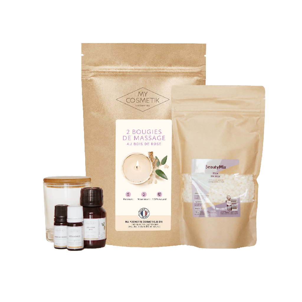 DIY-cosmeticazakje - Recept voor ontspannende massagekaarsen van aromatisch palissanderhout