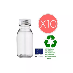 [RS665] 10 empty 50 ml bottles with aluminum cap